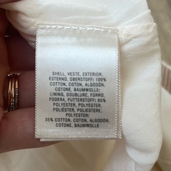 Maeve Anthropologie Parkland Denim A-Line Midi Skirt Cream Size 0 - Picture 9 of 9